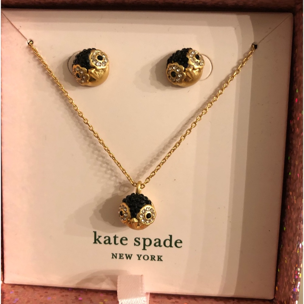 Kate spade earring necklace set PENGUIN